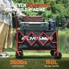 MaseiKar Heavy Duty 350 Lbs Capacity Collapsible Wagon, Outdoor Folding Camping Wagons, Grocery Portable Utility Cart, Adjustable Rolling Carts - 3 of 4