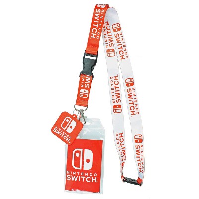 Nintendo Switch ID Lanyard Badge Holder With 2" Rubber Charm Pendant Multicoloured