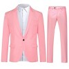 Cloudstyle Men's Suit Single-Breasted One Button Center Vent 2 Pieces Slim Fit Formal Suits - 2 of 4