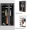 Hastings Home Freestanding Wardrobe Closet Organizer with Dust Cover – Black - 4 of 4