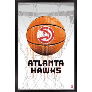 Trends International NBA Atlanta Hawks - Drip Basketball 21 Framed Wall Poster Prints - 1 of 4