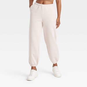 Women's Fleece Mid-Rise Cinched Jogger Sweatpants - JoyLab™ - 1 of 3