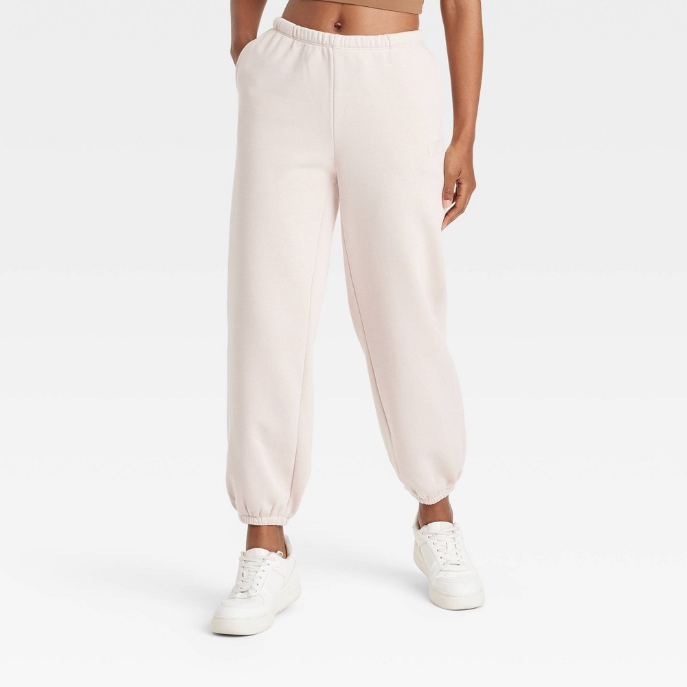 Women Fleece Mid-Rie Cinched Jogger Sweatpant