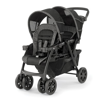 double pushchairs for newborn and toddler with car seat