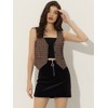 Allegra K Women's Steampunk Dressy Sleeveless Versatile Racerback Suit Vests - 4 of 4
