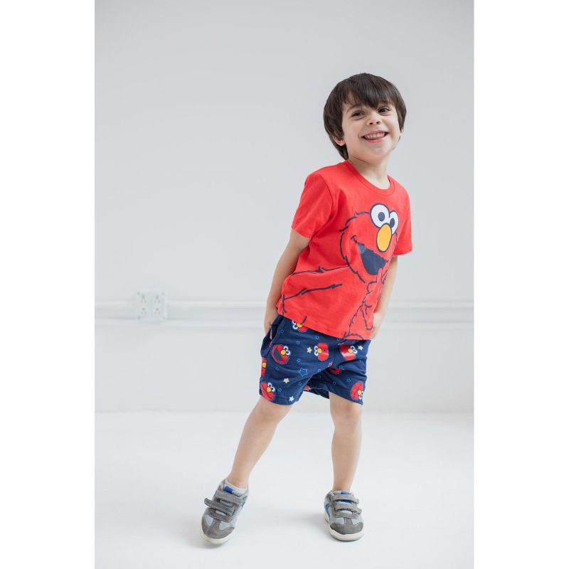Sesame Street Elmo Cookie Monster T-Shirt and Shorts Outfit Set Infant to Toddler, 5 of 9