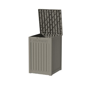 Gulches 48GAL Lockable Delivery Drop Box Light Coffee Weather Resistant Large Package Box with Bold Deliveries Sign for Porch Patio - 1 of 4