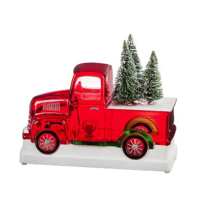 Cypress Home Led Spinning Water Truck With Artifical Tabletop DéCor