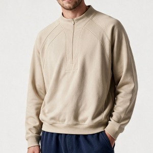 Ashmile Mens Quarter Zip Raglan Sleeve Pullover Sweatshirt : Target