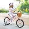 Costway 16'' Kids Bike w/Height Adjustable Handlebar Seat Basket Bell Training Wheels - 4 of 4