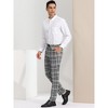 Lars Amadeus Men's Casual Slim Fit Flat Front Skinny Plaid Dress Pants - image 4 of 4