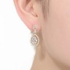 Guili Sterling Silver 14K Gold Plated Pear Drop Earrings with Clear Cubic Zirconia, a Timeless and Elegant Statement of Pure Brilliance - 2 of 3