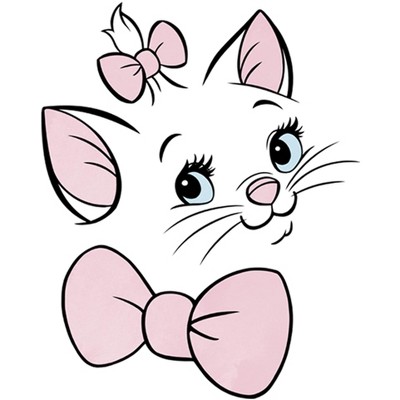 Disney Girl's Aristocats Marie Face T-Shirt - White - Small — фото 2