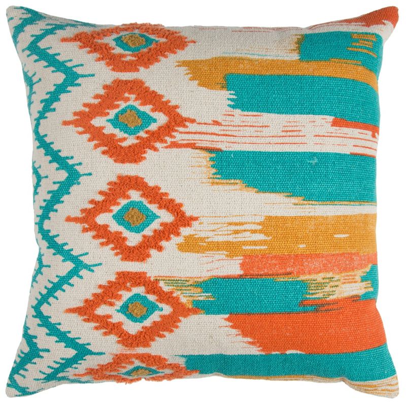 20"x20" Oversize Boho Ikat Square Throw Pillow - Rizzy Home, 1 of 8