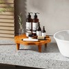 Tangkula 16" Flower-shaped Riser Board Teak Wood Pedestal Stand Farmhouse Plant Holder - 3 of 4