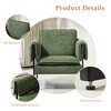 DYHOME Mid-Century Modern Accent Chair, Upholstered Armchair with Armrests and Metal Frame for Living Room, Bedroom. - 4 of 4