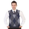 Gioberti Men's Super Soft Diamond Knitted Sleeveless Vest - 2 of 3