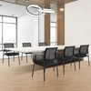 NicBex 2 PCS Office Desk Chair,Upholstered Fabric Stacking Chairs with Mesh Back and Metal Frame,Guest Chairs for Reception Area Conference Room - 2 of 4
