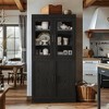 Modern Minimalist Wood Grain Decorative Storage Cabinet Combination Cabinet with 6-Story Shelves - 2 of 4