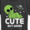 Women's - Instant Message - Alien Cute But Weird Short Sleeve Graphic T-Shirt - 2 of 4