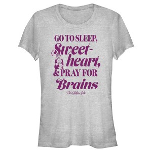 Junior's The Golden Girls Sleep Pray for Brains Quote T-Shirt - 1 of 4
