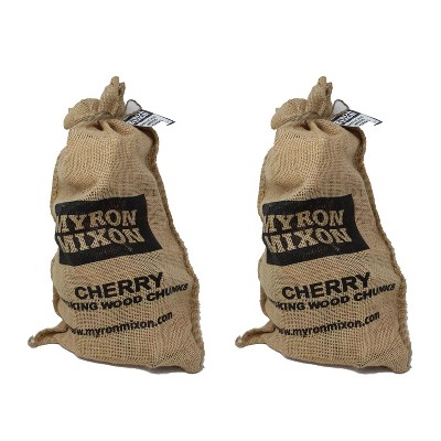 Myron Mixon Smokers BBQ Wood Chunks for Adding Flavor and Aroma to Smoking and Grilling at Home in the Backyard or Campsite, Cherry (2 Pack)