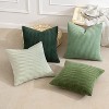 Boho Sage Green Throw Pillow Covers 18x18 Inch Set of 4 Mordern Nordic Cushion Covers Soft Corduroy Home Decor for Couch Bed Sofa Forest Green - 4 of 4