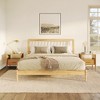 King Size Wood Platform Bed with Headboard for Bedroom - 3 of 4