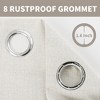 Awesome Home  100% Blackout Linen Blend Texture Grommet Curtain Pair(2 Panels) - 2 of 4