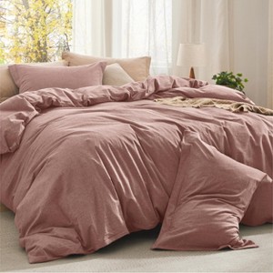 Bedsure Comforter Set – Cotton Fabric with Microfiber Fill, All-Season Bedding - 1 of 4