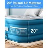Xsleep Twin/Queen Air Mattress with Auto Stop Electric Pump – Blue/White Easy Inflate Design - 4 of 4