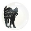 Transpac 8.0 Inch Halloween Line Art Plates St/4 Black Cat Ghost Crow Skull Dessert Plates - 4 of 4