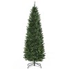 HOMCOM 6 FT Artificial Christmas Tree Holiday Decoration with Auto Open, Steel Base, Pine Needles, Pencil Shape - 4 of 4