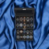 Synthetic Leather 20 - Slot Watch Box with Glass Lid. 2 - Layer, Lockable Watch Display Case - 3 of 4