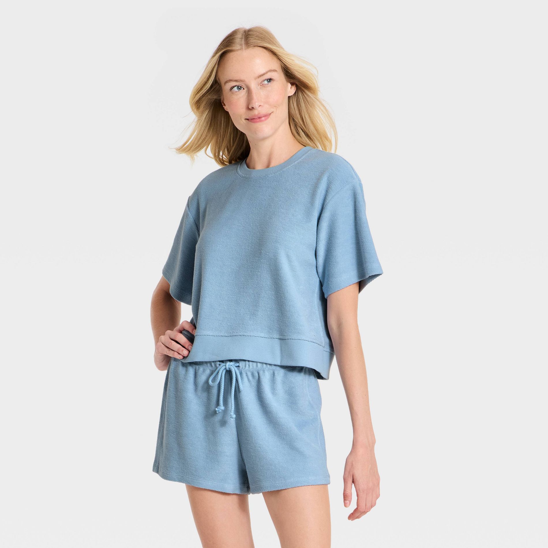 Women's Short Sleeve Textured Terry T-Shirt - Universal Thread™
