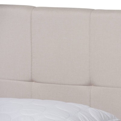 Elegant Beige Linen Queen Storage Bed with Biscuit Tufting