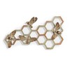 SPI Home Honeycomb and Bee Wall Plaques – Set of Gold Metal Nature-Inspired Wall Art, 15" x 8.5", Whimsical Garden Accent - 3 of 4