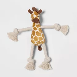 Giraffe Plush/Rope Dog Toy - M - Boots & Barkley™