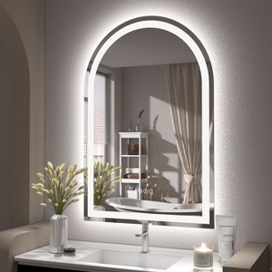 Apmir Super Bright 192 LEDs/m LED Lighted Anti-Fog Tempered Glass Arched Bathroom/Vanity Mirror with ETL & 3-Year Warranty - 1 of 4