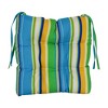 Blazing Needles, 16-inch Spun Polyester Patterned Outdoor Square Tufted Chair Cushions (Set of 4) - 2 of 2