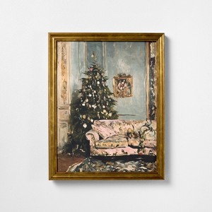 11"x14" Moody Christmas Scene Framed Wall Art - Threshold™ designed with Studio McGee - 1 of 3