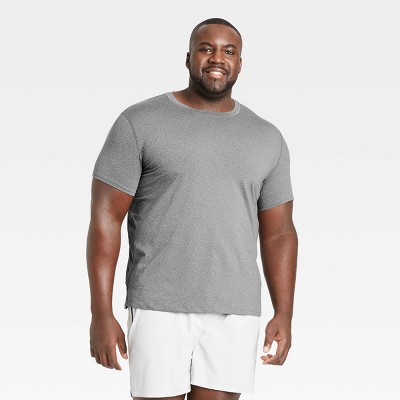 All in Motion Men's Gray Short Sleeve Performance T-Shirt Gray