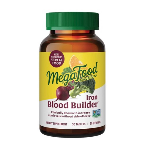 Megafood Women’s Blood Builder Vegan Iron Supplement With Vitamin 