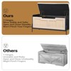 Rattan Storage Bench with Safety Hinge, Entryway Bench with Storage for Bedroom, Shoe Storage Bench Chest, End of Bed Bench with Side Handles - 4 of 4