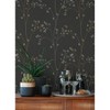 RoomMates Blossom Stripe Black Peel and Stick 1pc Wallpaper - 3 of 4