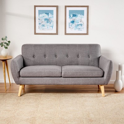Modern Loveseat Sofa with Rubber Wood Legs,2 Seat Sofa with Cushions for Living Room, Bedroom, Office, Indoor Furniture - Maison Boucle