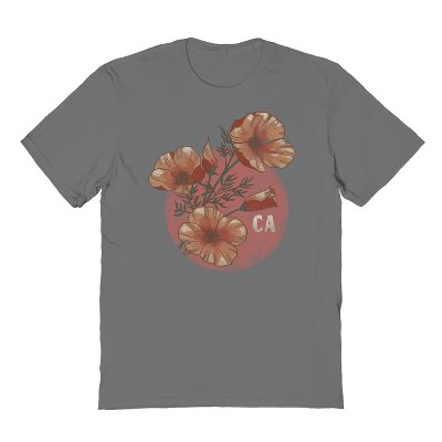 Rerun Island Men's Calipoppy Short Sleeve Graphic Cotton T-shirt