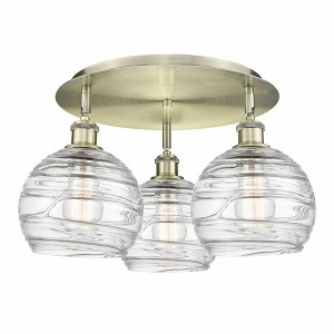 Athens Deco Swirl - 3 Light Flush Mount In Industrial Style-10.38 Inches Tall and 19.75 Inches Wide - 1 of 1