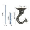 Unique Bargains Zinc Alloy Ceiling Utility Hooks and Hangers with Hardware 2 Pcs - 2 of 4