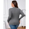 Clearlove Women's Plus Size Cardigan Sweaters Button Down Knit Outwear - 4 of 4